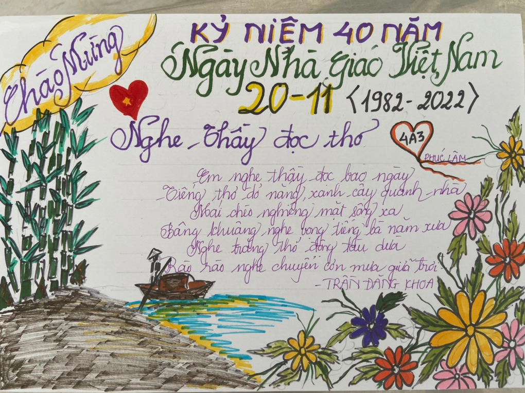 Khối 4 chào mừng ngày Nhà giáo Việt Nam 20/11