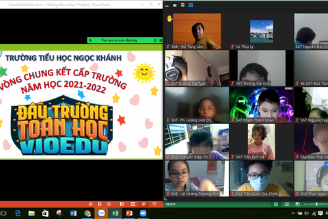 Học sinh khối 5 hào hứng tham gia đấu trường toán học vòng chung kết cấp trường