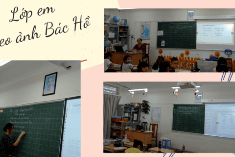 Hoạt động “Lớp em treo ảnh Bác Hồ” của Liên đội trường Tiểu học Ngọc Khánh