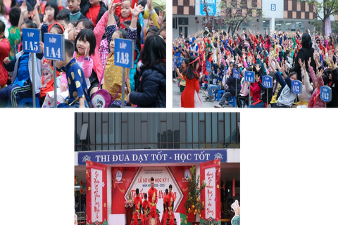 Các hoạt động đón Tết Nguyên đán của học sinh khối 1 trường Tiểu học Ngọc Khánh