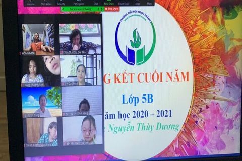 Họp phụ huynh trực tuyến Tổng kết năm học 2020-2021 của khối lớp 5