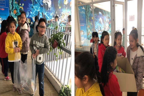 Học sinh khối 3 với phong trào ủng hộ sách, truyện cho các bạn miền Trung