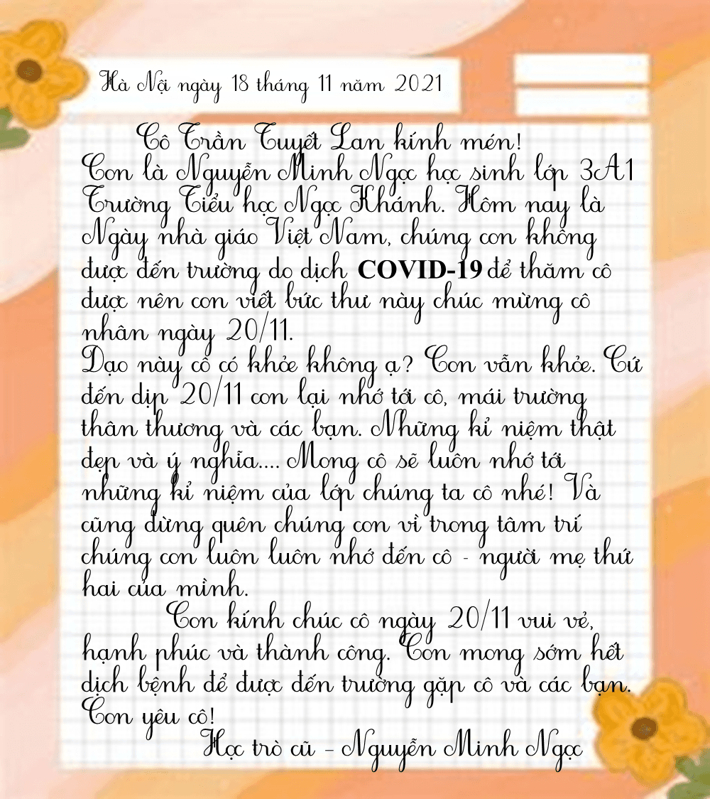 Khối 3 trường Tiểu học Ngọc Khánh tưng bừng  chào mừng Hiến chương ngày Nhà giáo Việt Nam 20-11