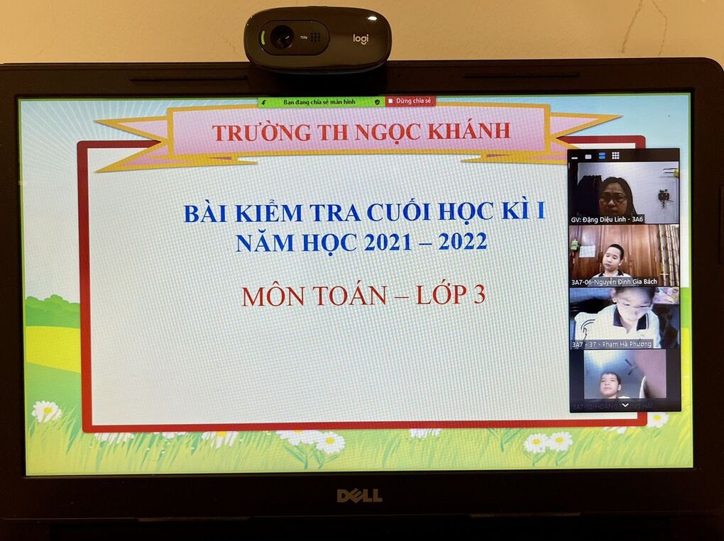 Học sinh lớp 3 hoàn thành kiểm tra trực tuyến cuối kì I năm học 2021-2022