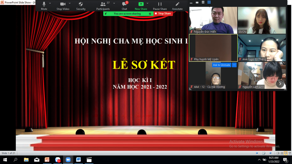 Họp Phụ huynh Sơ kết Học kỳ I Khối lớp 4 – Trường Tiểu học Ngọc Khánh