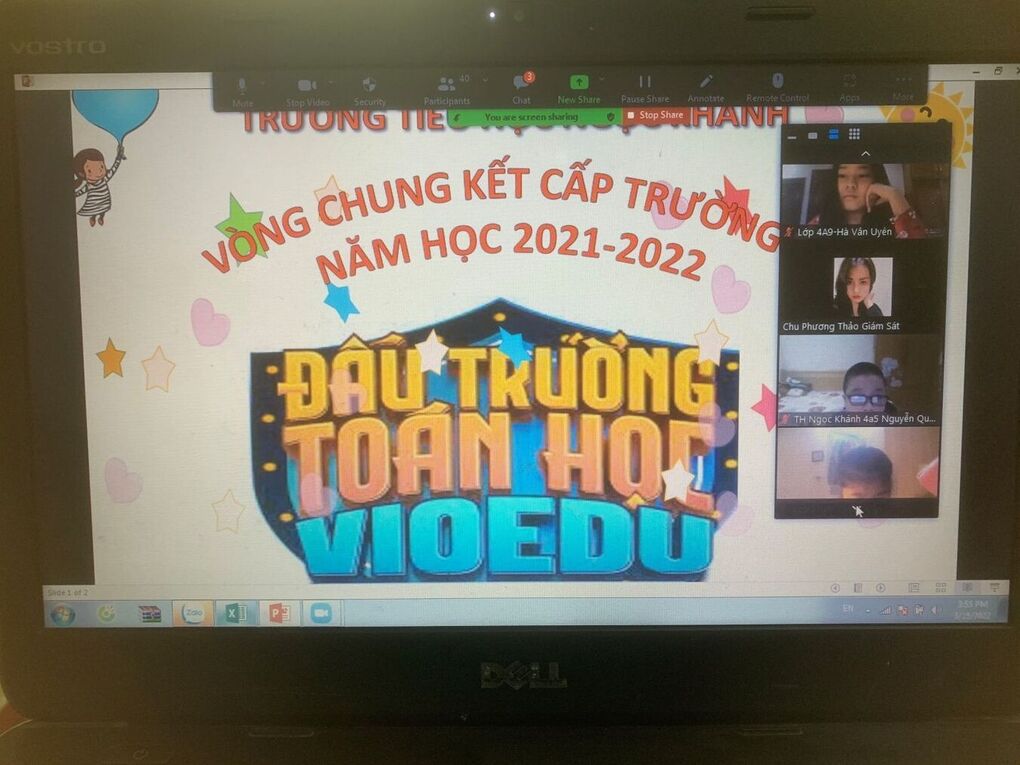 Học sinh Khối 4 Trường Tiểu học Ngọc Khánh hào hứng tham gia Trận thi đấu  “Đấu trường Toán học” cấp Trường - Năm học 2021-2022