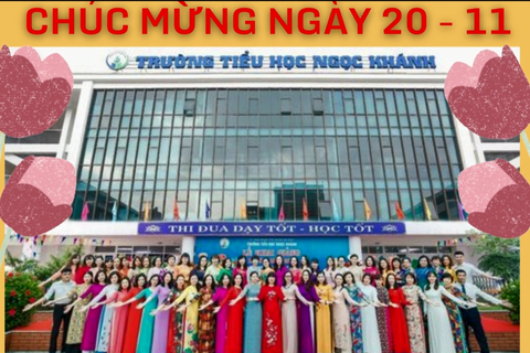 Học sinh khối 3 chào mừng ngày 20/11