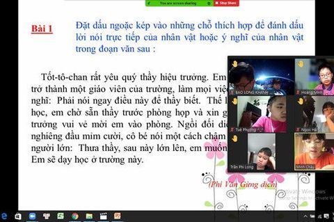 Khối 5 với hoạt động dạy học trực tuyến