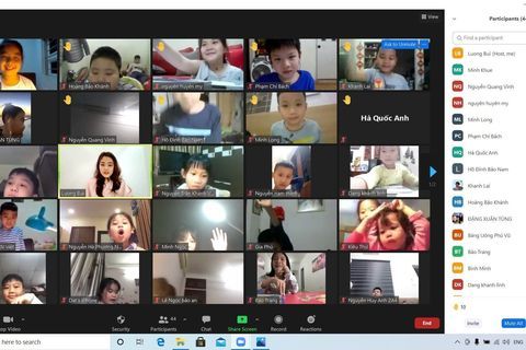 Khối 2 trường Tiểu học Ngọc Khánh triển khai dạy và học trực tuyến sau Tết Nguyên Đán 2021