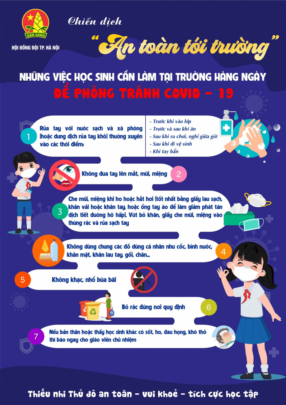 Hội đồng Đội Thành phố Hà Nôi triển khai Chiến dịch "An toàn khi tới trường"