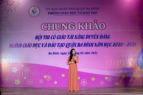 Cô giáo Ngô Thị Mai xuất sắc đạt giải Nhì chung khảo hội thi “Cô giáo tài năng duyên dáng - Ngành GDĐT quận Ba Đình năm học 2020-2021”