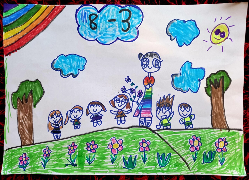 Khối 1 chào mừng tháng 3 yêu thương