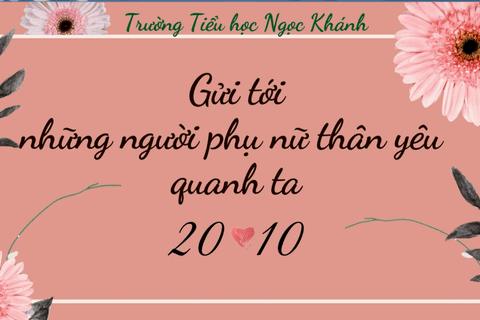Trường Tiểu học Ngọc Khánh chào mừng ngày 20/10