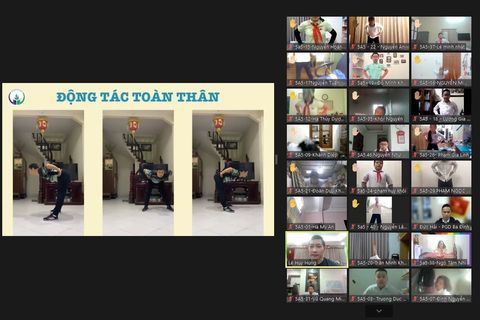 Tiết học Giáo dục thể chất tại trường Tiểu học Ngọc Khánh, quận Ba Đình