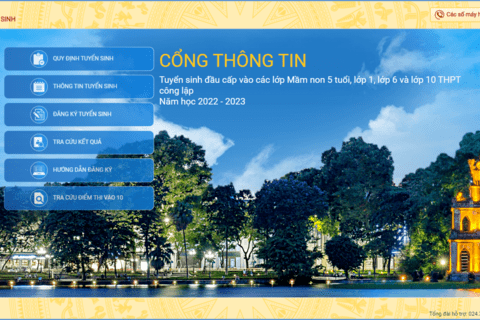 Hướng dẫn PHHS đăng kí tuyển sinh trực tuyến năm học 2022-2023