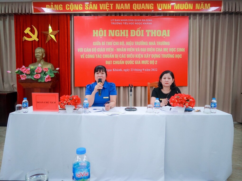 Trường Tiểu học Ngọc Khánh tổ chức thành công Hội nghị Đối thoại giữa Bí thư Chi bộ, Hiệu trưởng nhà trường với CBGVNV và đại diện CMHS