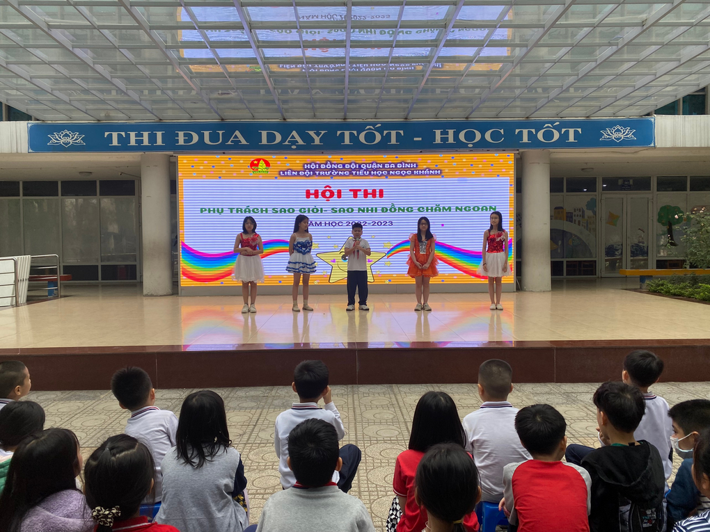 Liên đội trường Tiểu học Ngọc Khánh tổ chức thành công cuộc thi “Phụ trách Sao giỏi – Sao Nhi đồng chăm ngoan” năm học 2022 - 2023