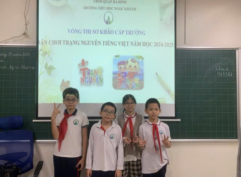 Những ứng cử viên lớp 5A2 – Trường Tiểu học Ngọc Khánh tham gia sân chơi Trạng nguyên Tiếng Việt cấp trường năm học 2024 - 2025