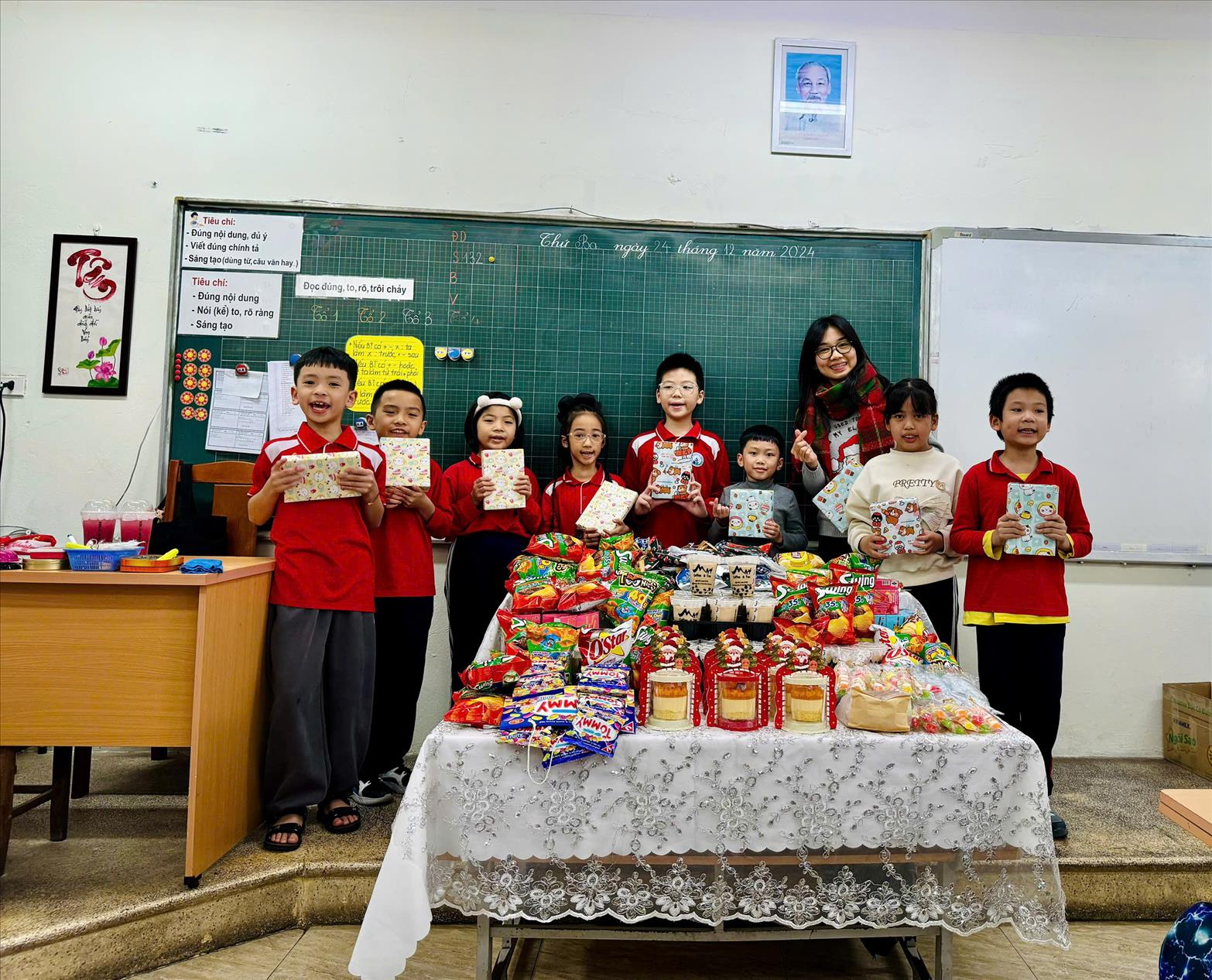 Hoạt động trải nghiệm với chủ đề “Chào năm mới 2025” của các bạn học sinh 3A7