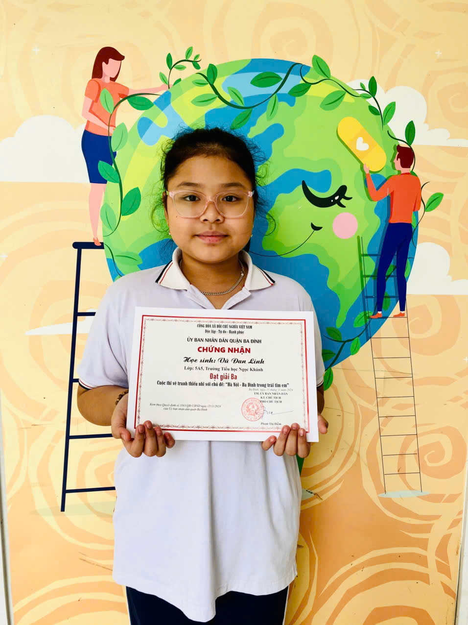 Học sinh trường TH Ngọc Khánh tham gia và đạt giải trong cuộc thi vẽ tranh thiếu nhi với chủ đề “Hà Nội- Ba Đình trong trái tim em”