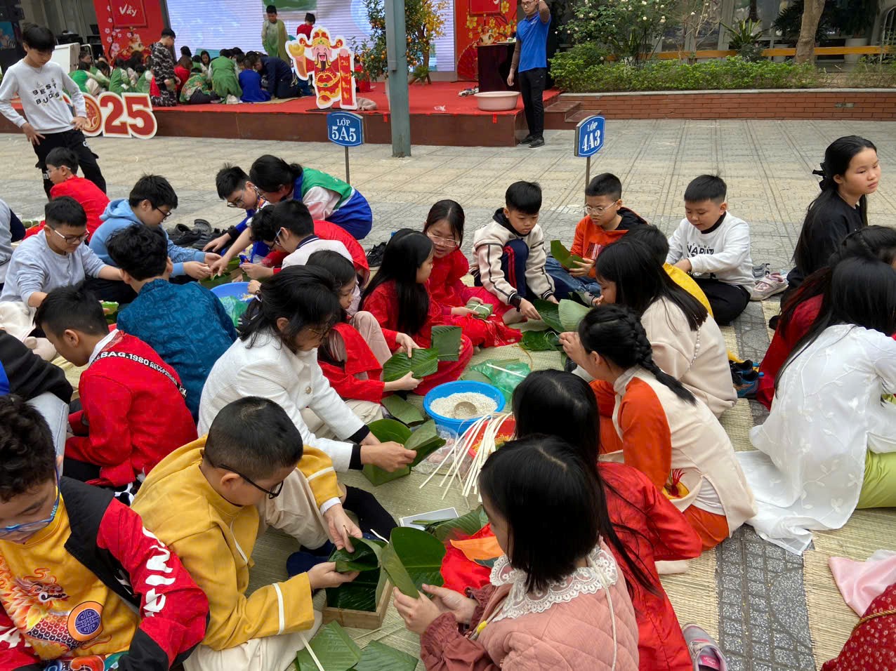 Lớp 4A3: Vui hội bánh chưng 2025 - “Bánh chưng xanh – Tết an lành”