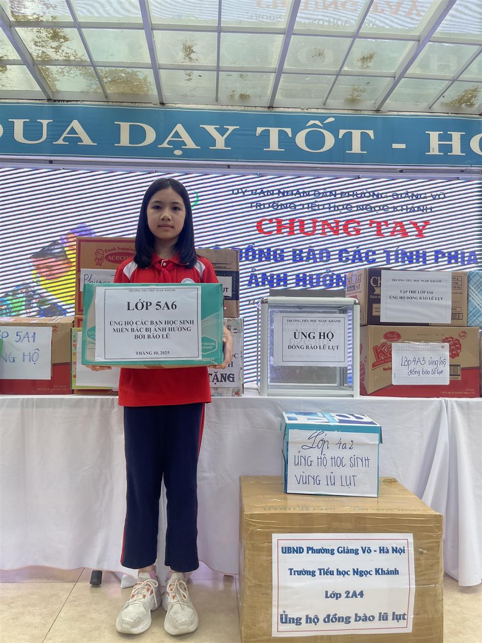 Lớp 5A6 với tấm lòng tương thân tương ái mùa bão lũ 2025