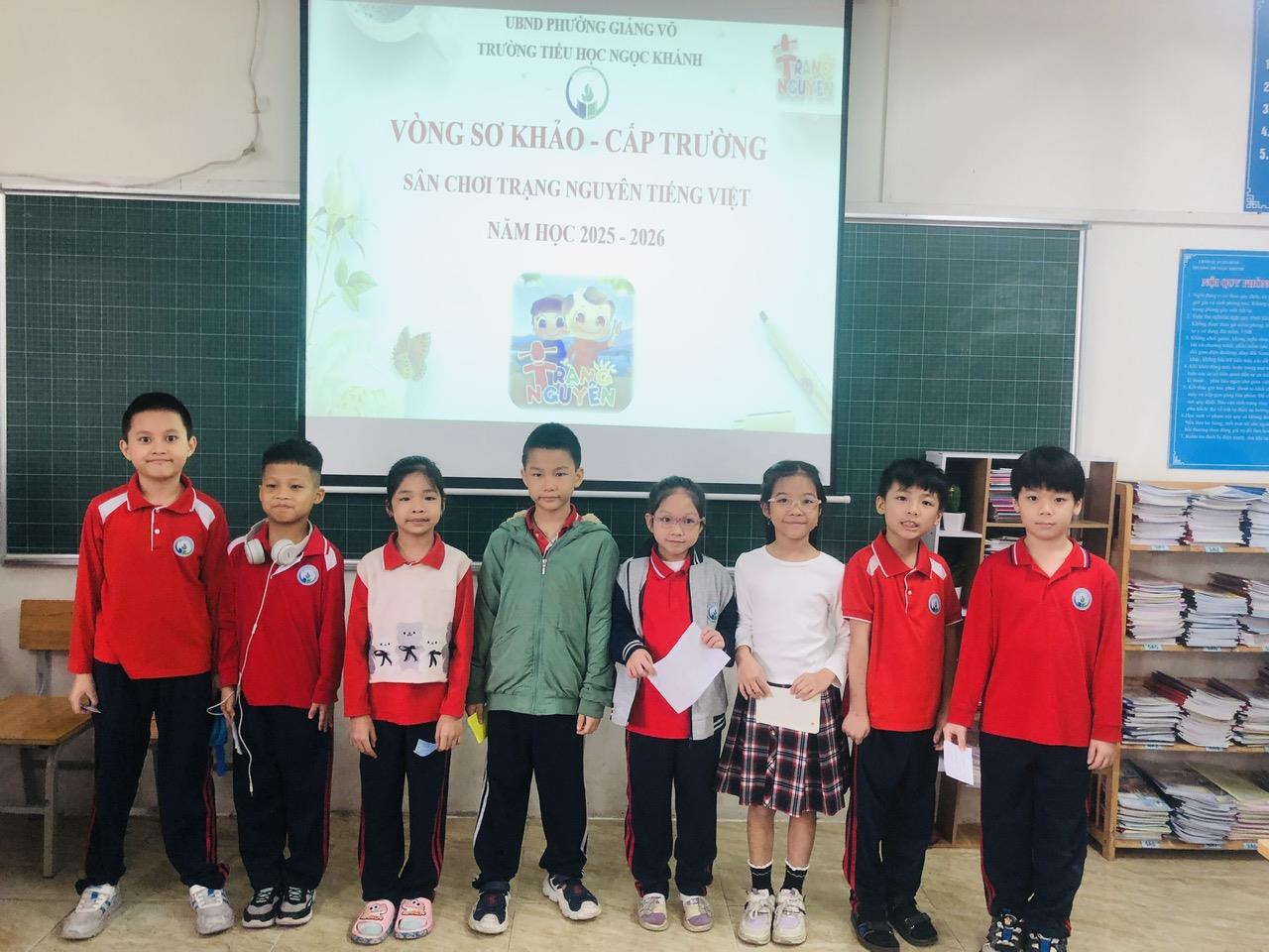 3A7 tích cực tham gia vòng sơ loại cuộc thi Trạng Nguyên Tiếng  Việt cấp trường