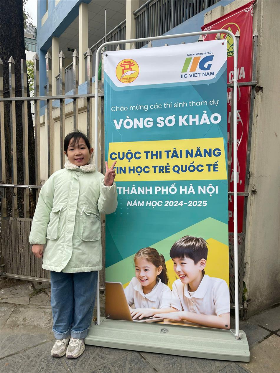 Học sinh Tiểu học Ngọc Khánh tham dự vòng Sơ khảo cuộc thi tài năng Tin học trẻ quốc tế thành phố Hà Nội năm học 2024 - 2025