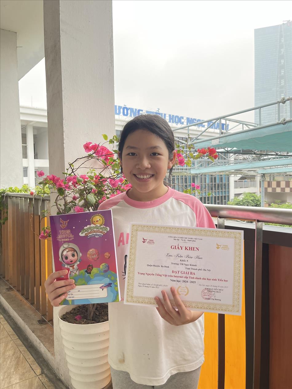 Lớp 5A3 tự hào về những Trạng Nguyên Tiếng Việt nhỏ tuổi cấp TP