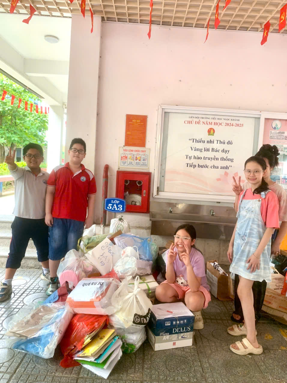 Lớp 5A3 hưởng ứng phong trào “Kế hoạch nhỏ” đợt 2 của trường Tiểu học Ngọc Khánh