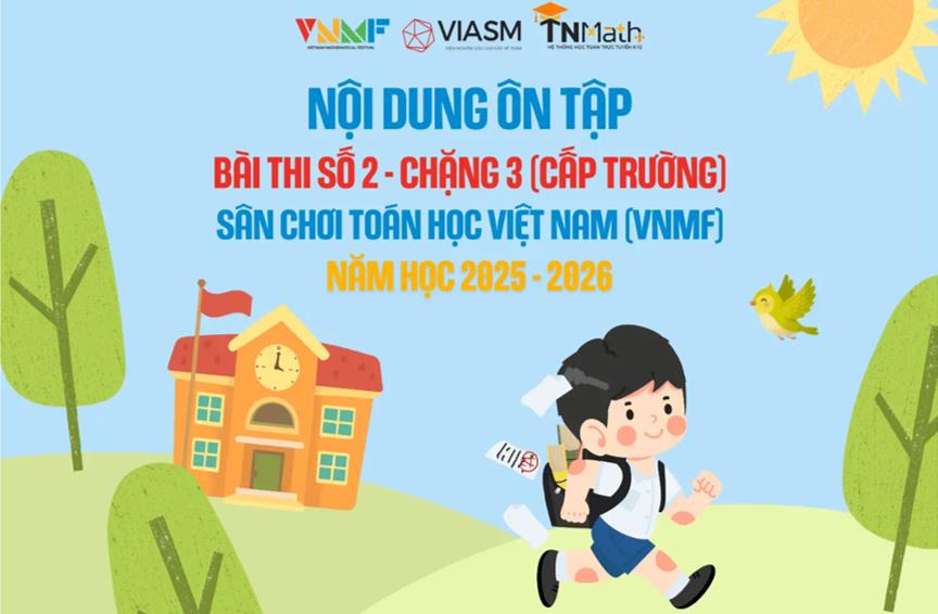 Nội dung ôn tập Bài thi số 2 - Chặng 3 (cấp Trường) - Sân chơi Toán học Việt Nam (VNMF) 2025-2026