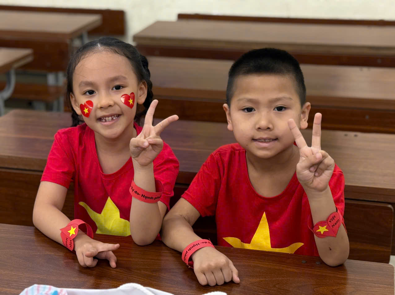 A child and child in red shirts

AI-generated content may be incorrect.