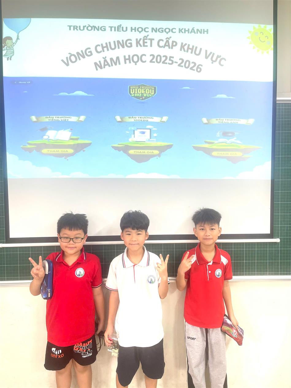 Học sinh lớp 3A2 tham gia vòng chung kết cấp khu vực sân chơi “Đấu trường VioEdu” năm học 2025-2026