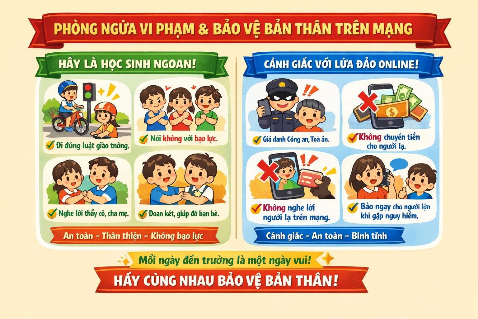 Tuyên truyền Phòng ngừa vi phạm pháp luật và bảo vệ bản thân trên môi trường mạng