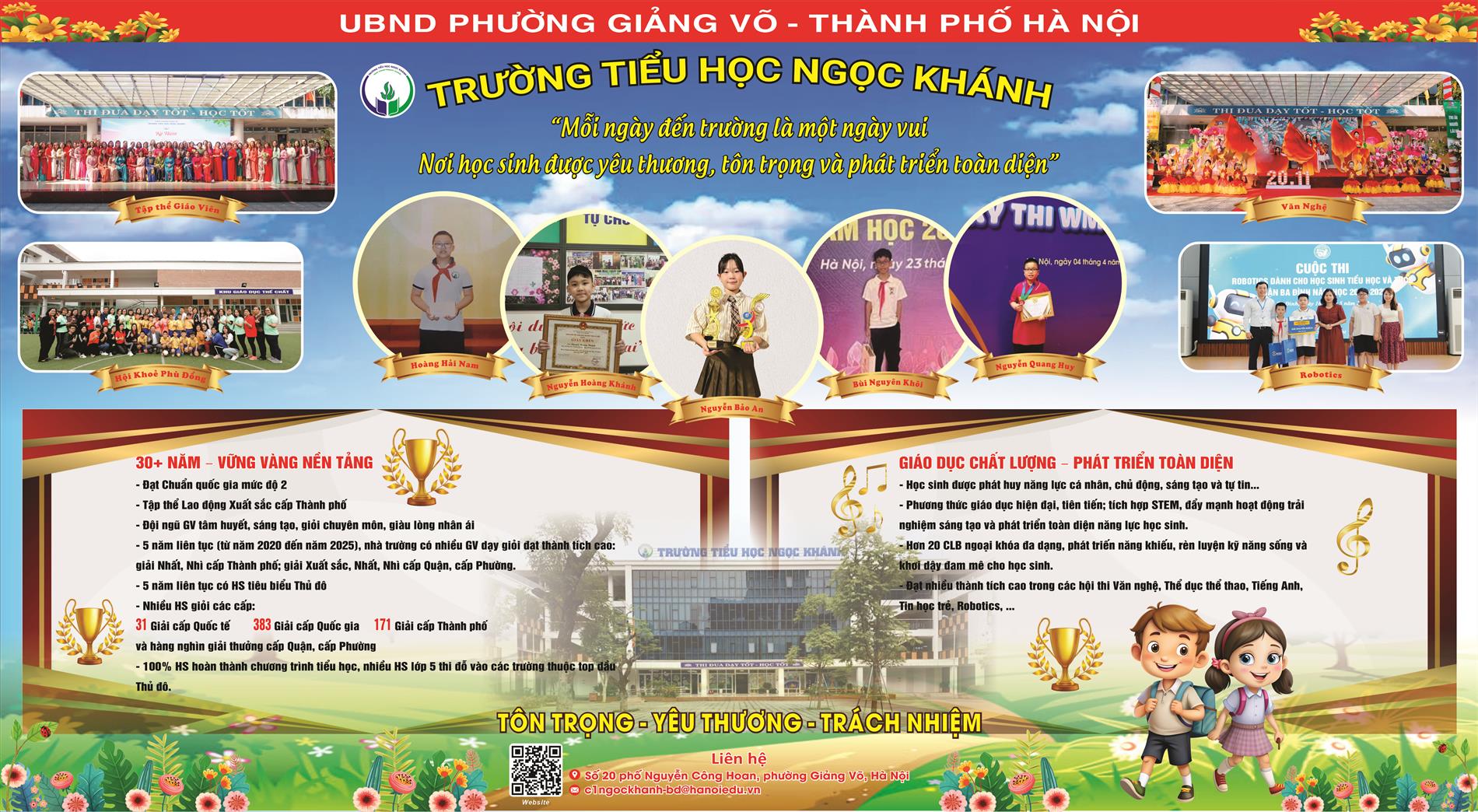 Trường Tiểu học Ngọc Khánh - Nơi ươm mầm ước mơ, chắp cánh tương lai