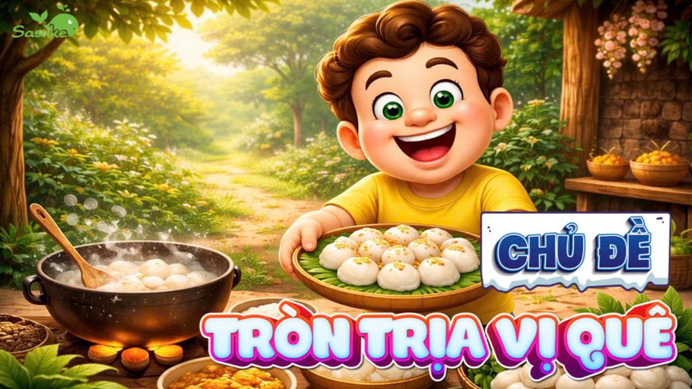Học sinh lớp 2A4 trổ tài làm bánh trôi đón Tết Hàn Thực