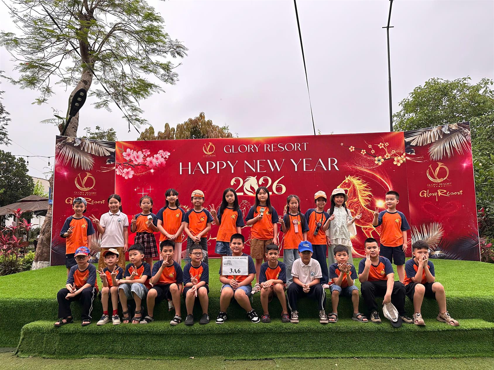 Học sinh lớp 3A6 hào hứng trải nghiệm dã ngoại tại Glory Farm Resort